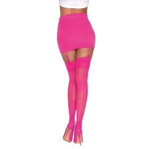 Dreamgirl Sheer Thigh Highs - One Size - Hot Pink
